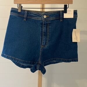 Universal Thread High Rise Sailor Denim Shorts Dark Wash